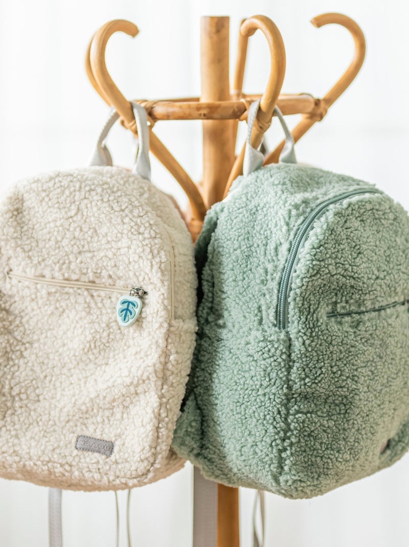 Sac à dos bouclette Teddy Vert - Kiabi