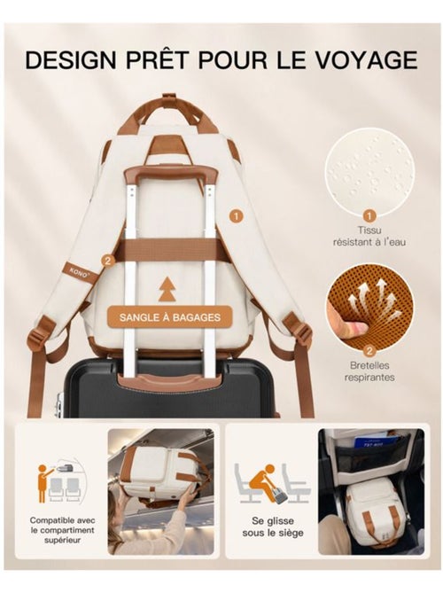 Sac à dos cabine 17 l - 41x29x15 cm compatible ryanair, pour ordinateur - kono - Kiabi Sac à dos cabine 17 l - 41x29x15 cm compatible ryanair, pour ordinateur - kono - Kiabi