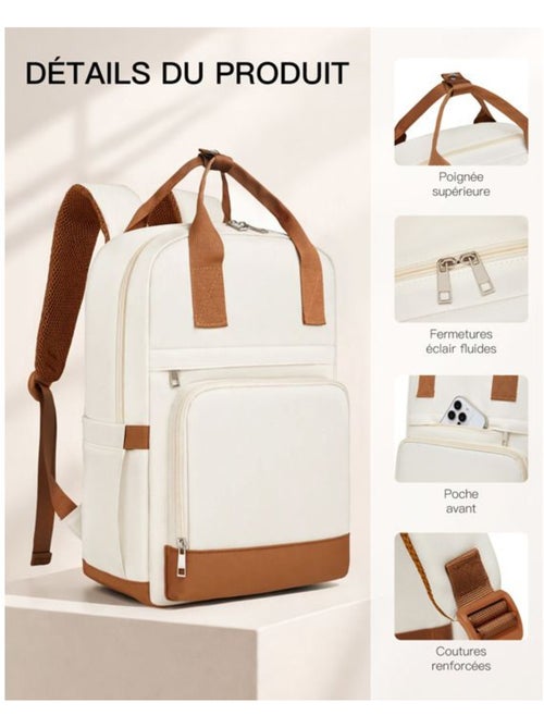 Sac à dos cabine 17 l - 41x29x15 cm compatible ryanair, pour ordinateur - kono - Kiabi Sac à dos cabine 17 l - 41x29x15 cm compatible ryanair, pour ordinateur - kono - Kiabi