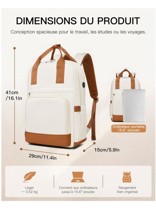Sac à dos cabine 17 l - 41x29x15 cm compatible ryanair, pour ordinateur - kono - Kiabi Sac à dos cabine 17 l - 41x29x15 cm compatible ryanair, pour ordinateur - kono - Kiabi