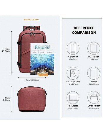 Sac à dos cabine 20 l compatible sous siège coque rigide - kono