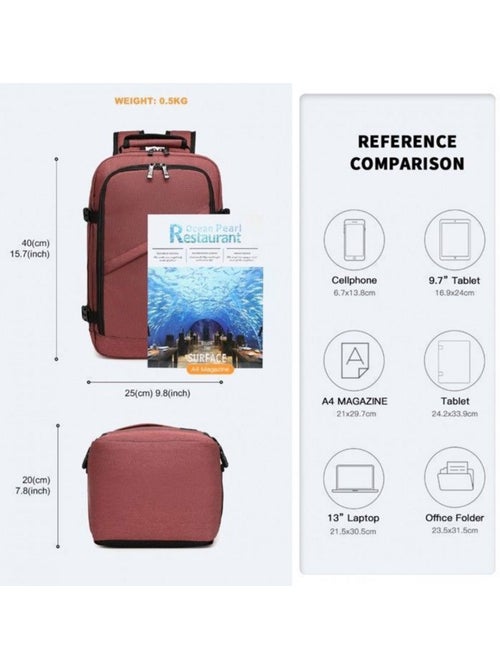 Sac à dos cabine 20 l compatible sous siège coque rigide - kono - Kiabi Sac à dos cabine 20 l compatible sous siège coque rigide - kono - Kiabi