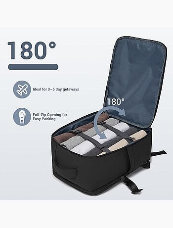Sac à dos cabine 24 l - 40x30x20 cm nylon déperlant, pochette incluse - kono
