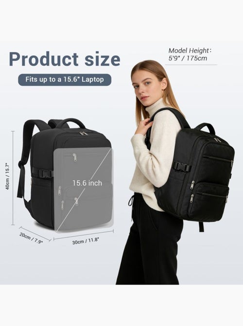 Sac à dos cabine 24 l - 40x30x20 cm nylon déperlant, pochette incluse - kono - Kiabi Sac à dos cabine 24 l - 40x30x20 cm nylon déperlant, pochette incluse - kono - Kiabi