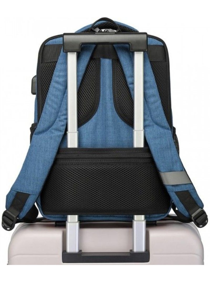 Sac à dos cabine 28x40x15 cm sous-siège avec port usb Bleu - Kiabi
