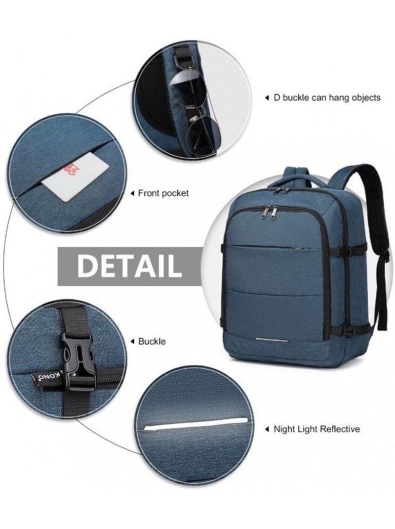 Sac à dos cabine 36x20x45 cm 30 l ouverture valise - kono Bleu - Kiabi