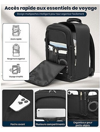 Sac à dos cabine 40x20x25 cm 20 l sous-siège ryanair - kono