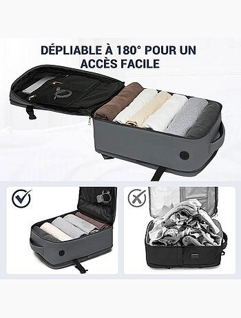 Sac à dos cabine 40x20x30 cm 24 l imperméable pc 15" - kono