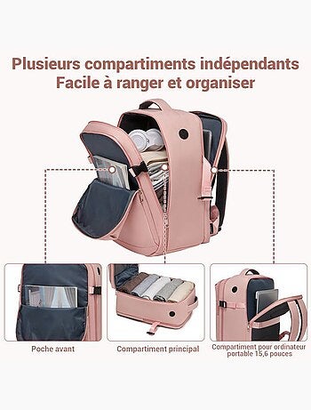 Sac à dos cabine 40x20x30 cm 24 l imperméable pc 15" - kono