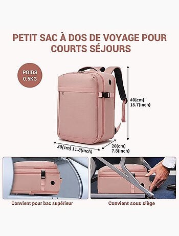 Sac à dos cabine 40x20x30 cm 24 l imperméable pc 15" - kono