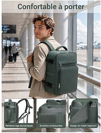 Sac à dos cabine 40x20x30 cm 24 l imperméable pc 15" - kono