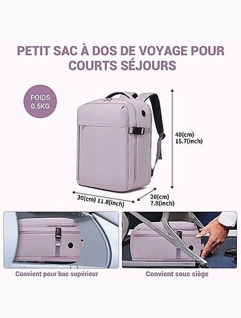 Sac à dos cabine 40x20x30 cm 24 l imperméable pc 15" - kono
