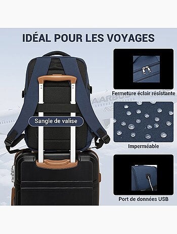 Sac à dos cabine 40x20x30 cm 24 l imperméable ryanair - kono
