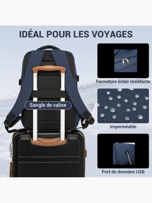 Sac à dos cabine 40x20x30 cm 24 l imperméable ryanair - kono - Kiabi Sac à dos cabine 40x20x30 cm 24 l imperméable ryanair - kono - Kiabi