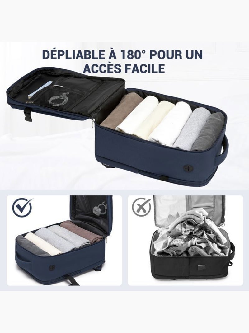 Sac à dos cabine 40x20x30 cm 24 l imperméable ryanair - kono Bleu - Kiabi