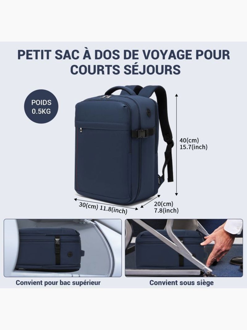 Sac à dos cabine 40x20x30 cm 24 l imperméable ryanair - kono Bleu - Kiabi