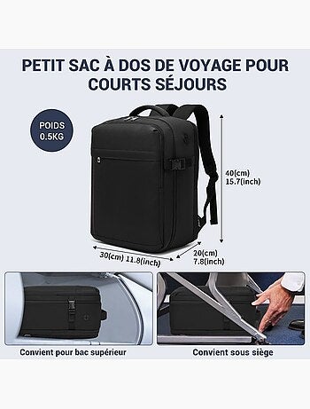 Sac à dos cabine 40x20x30 cm 24 l imperméable ryanair - kono