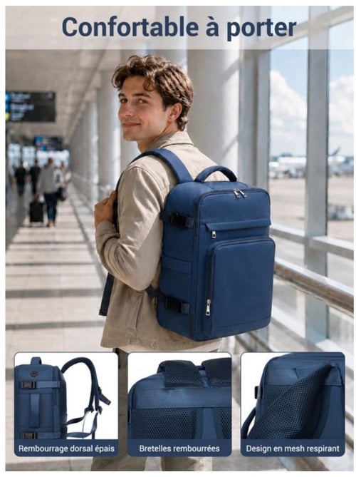 Sac à dos cabine 40x20x30 cm 24 l multi-compartiments - kono - Kiabi