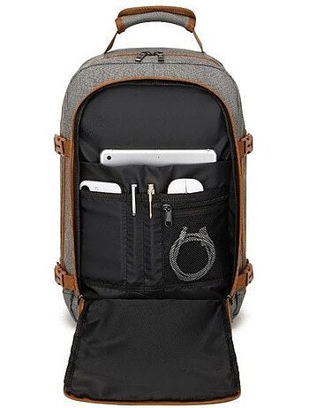 Sac à dos cabine 40x20x30 cm 24 l multi-compartiments - kono