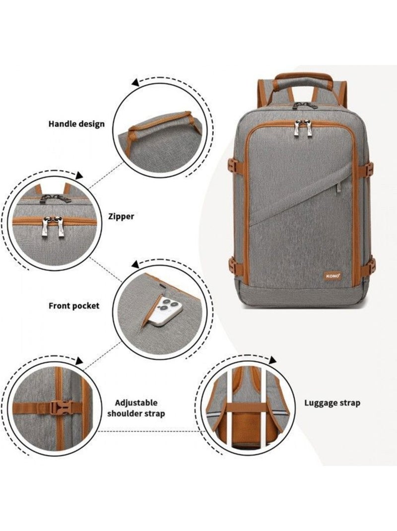 Sac à dos cabine 40x20x30 cm 24 l multi-compartiments - kono Gris - Kiabi
