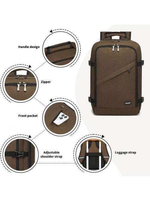Sac à dos cabine 40x20x30 cm 24 l multi-compartiments - kono - Kiabi