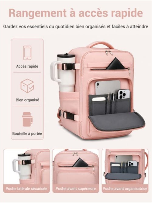 Sac à dos cabine 40x20x30 cm 24 l multi-compartiments - kono - Kiabi