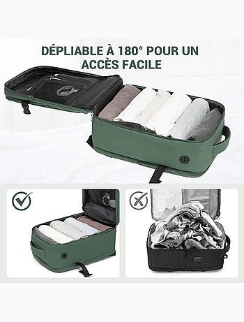 Sac à dos cabine 40x20x30 cm 24 l multi-compartiments - kono