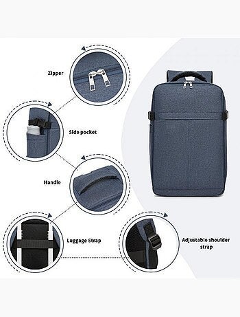 Sac à dos cabine 40x29x19 cm 15 l ryanair pour pc - kono
