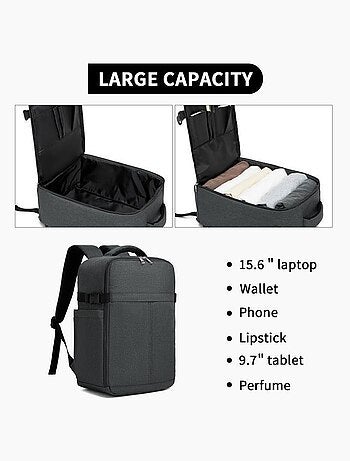 Sac à dos cabine 40x29x19 cm 15 l ryanair pour pc - kono
