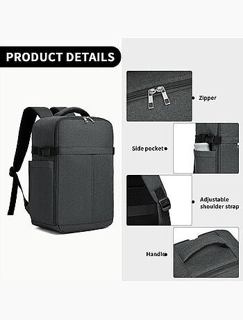 Sac à dos cabine 40x29x19 cm 15 l ryanair pour pc - kono