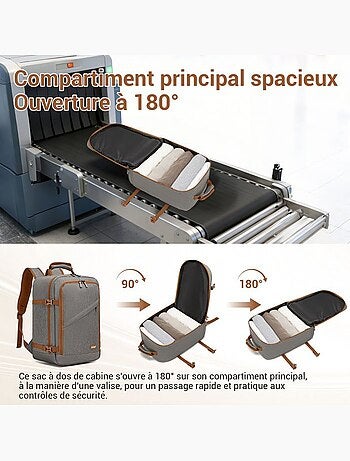Sac à dos cabine 40x30x20 cm - bagage à main avec poche ordinateur - kono