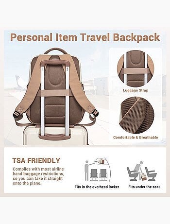 Sac à dos cabine 40x30x20 cm 24 l nylon déperlant - kono