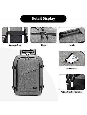 Sac à dos cabine 40x30x20 cm 24 l ryanair 530 g - kono