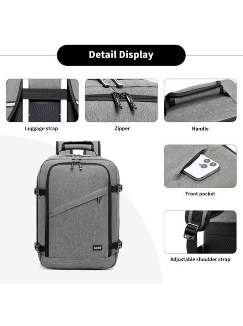 Sac à dos cabine 40x30x20 cm 24 l ryanair 530 g - kono - Kiabi Sac à dos cabine 40x30x20 cm 24 l ryanair 530 g - kono - Kiabi