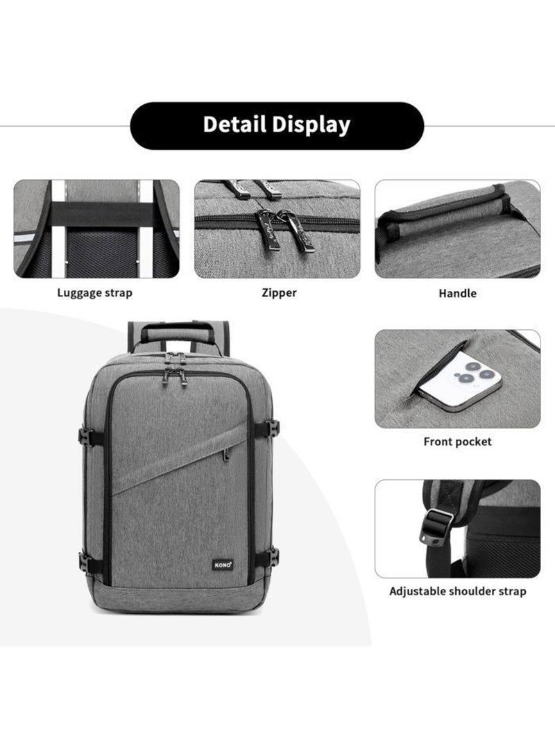 Sac à dos cabine 40x30x20 cm 24 l ryanair 530 g - kono Gris - Kiabi