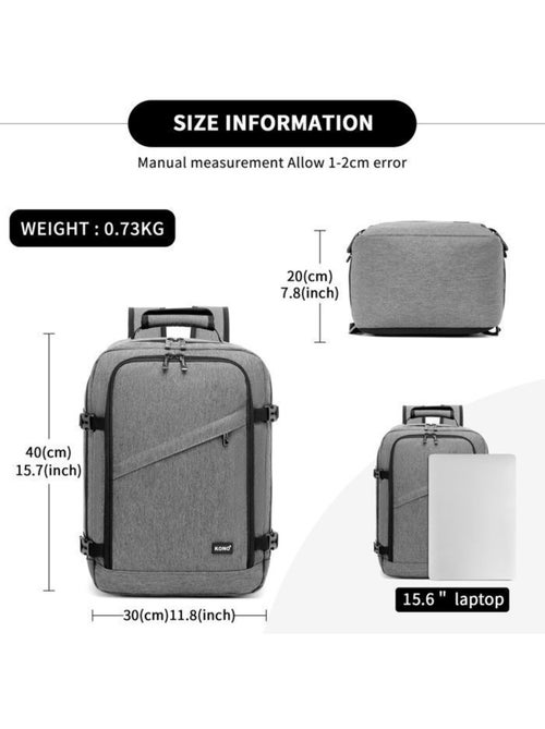 Sac à dos cabine 40x30x20 cm 24 l ryanair 530 g - kono - Kiabi Sac à dos cabine 40x30x20 cm 24 l ryanair 530 g - kono - Kiabi