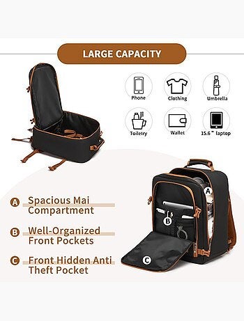 Sac à dos cabine 40x30x20 cm 24 l ryanair 530 g - kono