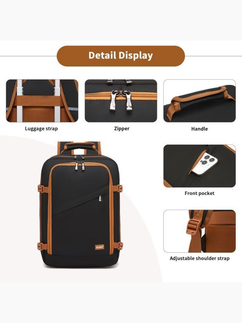 Sac à dos cabine 40x30x20 cm 24 l ryanair 530 g - kono Noir - Kiabi