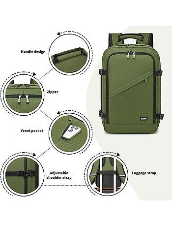 Sac à dos cabine 40x30x20 cm 24 l ryanair 530 g - kono