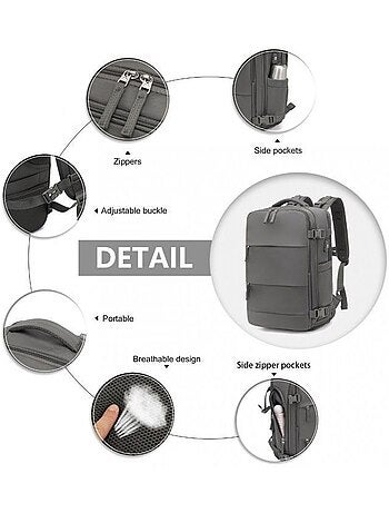 Sac à dos cabine 42x30x20 cm 25 l étanche pour pc - kono