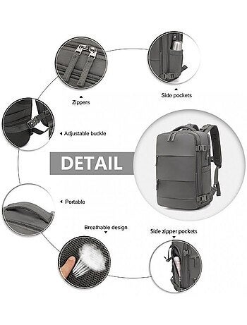 Sac à dos cabine 42x30x20 cm 25 l étanche pour pc - kono