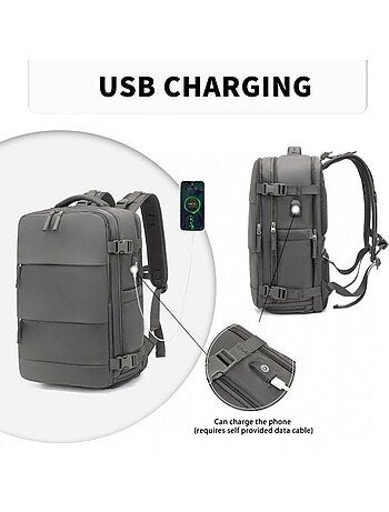 Sac à dos cabine 42x30x20 cm 25 l étanche pour pc - kono