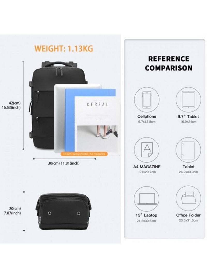 Sac à dos cabine 42x30x20 cm 25 l étanche pour pc - kono Noir - Kiabi
