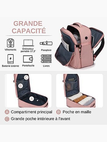 Sac à dos cabine 45x36x20 cm 32 l easyjet pour pc - kono