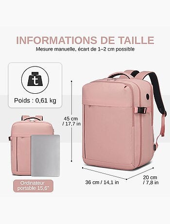 Sac à dos cabine 45x36x20 cm 32 l easyjet pour pc - kono