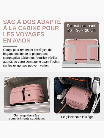 Sac à dos cabine 45x36x20 cm 32 l easyjet pour pc - kono