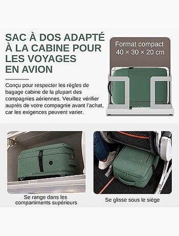 Sac à dos cabine 45x36x20 cm 32 l easyjet pour pc - kono