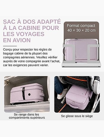 Sac à dos cabine 45x36x20 cm 32 l easyjet pour pc - kono