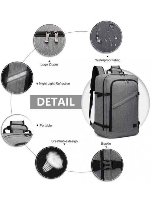 Sac à dos cabine 54x35x20 cm 38 l easyjet pour pc - kono - Kiabi Sac à dos cabine 54x35x20 cm 38 l easyjet pour pc - kono - Kiabi