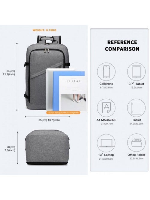 Sac à dos cabine 54x35x20 cm 38 l easyjet pour pc - kono - Kiabi Sac à dos cabine 54x35x20 cm 38 l easyjet pour pc - kono - Kiabi